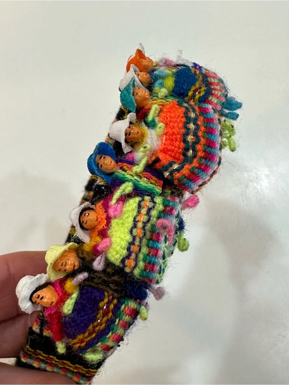Guatemalan Worry Doll Headband & Barrette Handcrafted Folk Art Hair Accessories